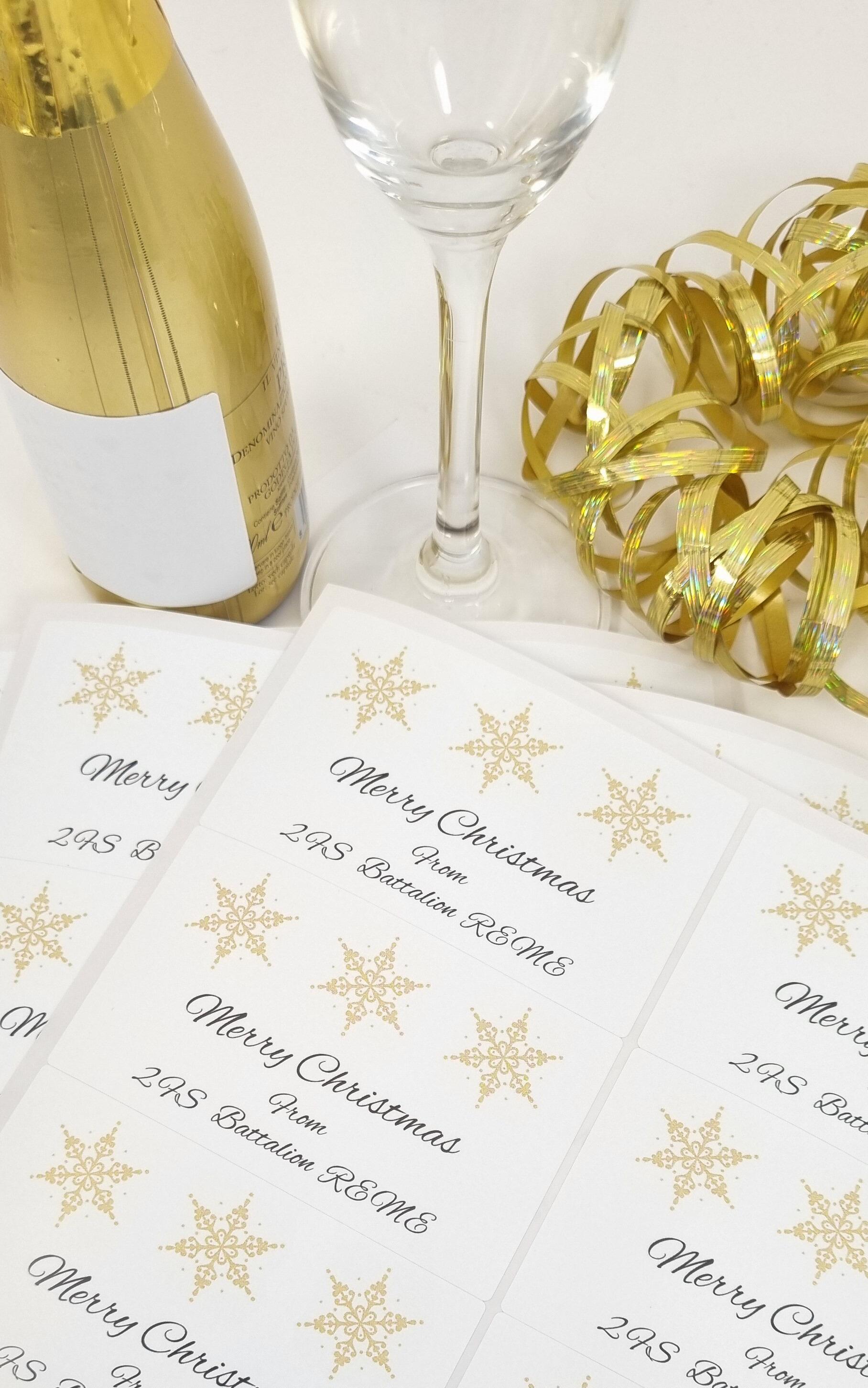 christmas snowflake labels