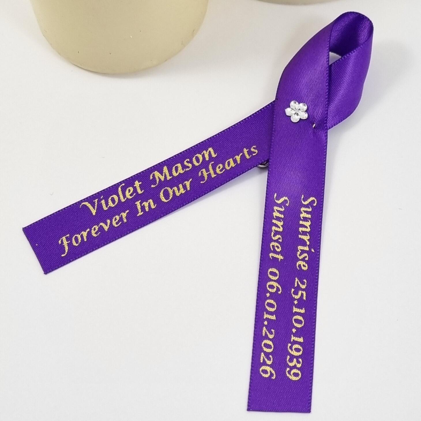 purple memorial ribbon