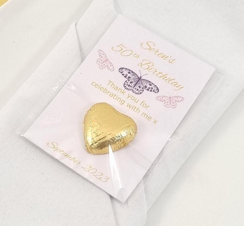 Purple Butterfly favour birthday funeral wedding.