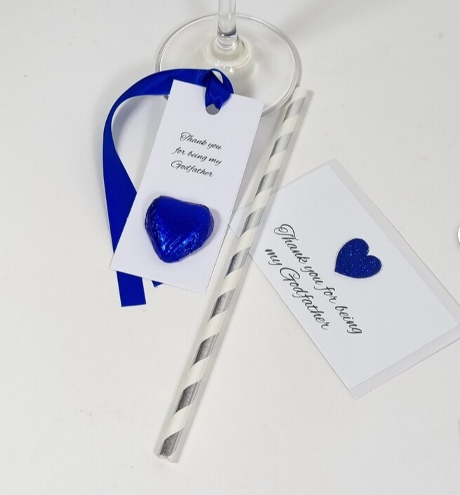 Royal blue Thank you for being my bridesmaid tags and labels for your own bottles