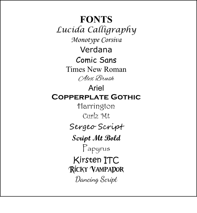 Fonts