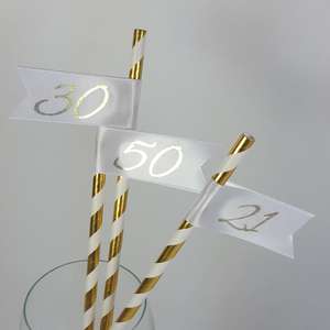 Number birthday Straws