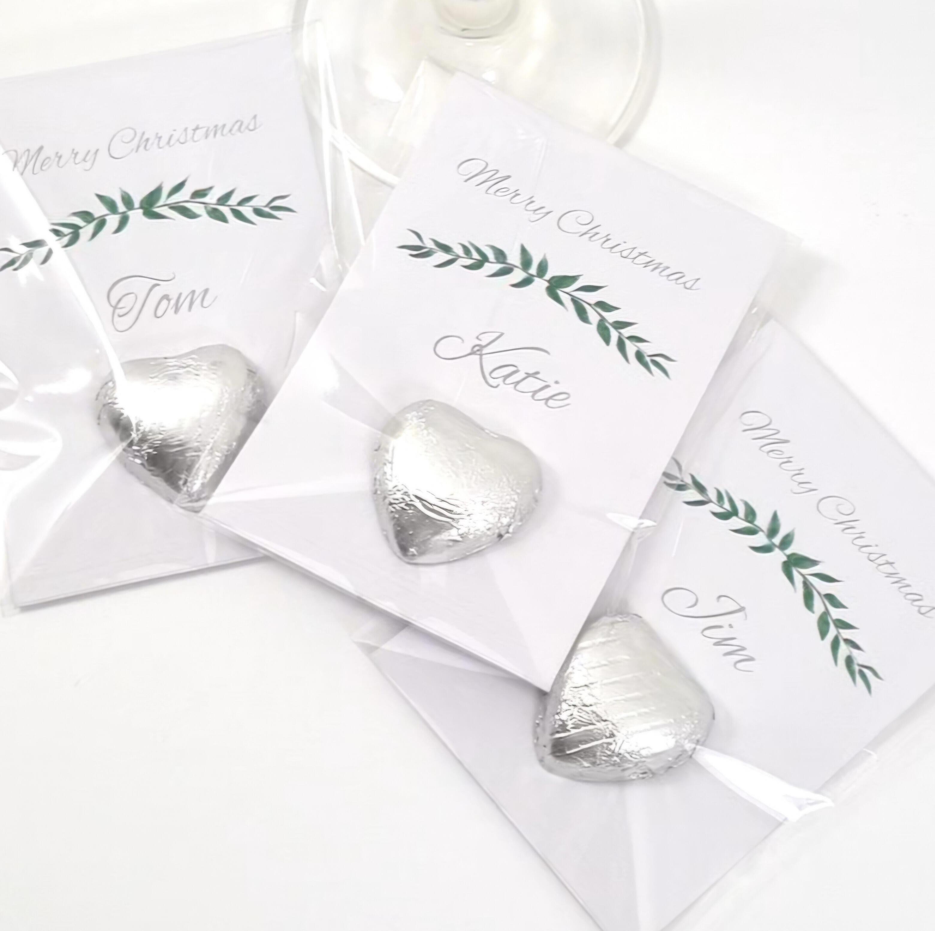 Christmas place setting chocolates