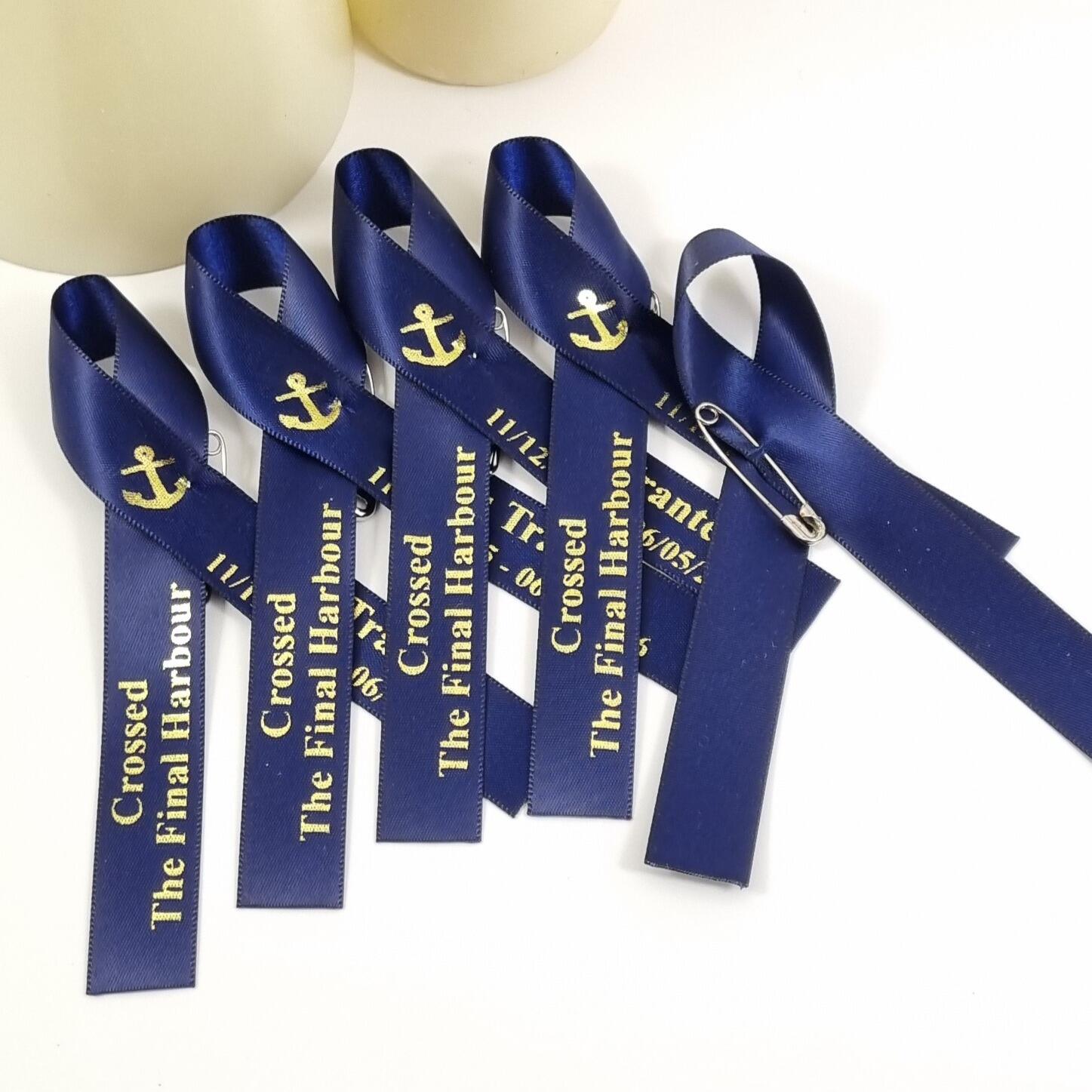 Anchor Funeral Memorial Ribbons