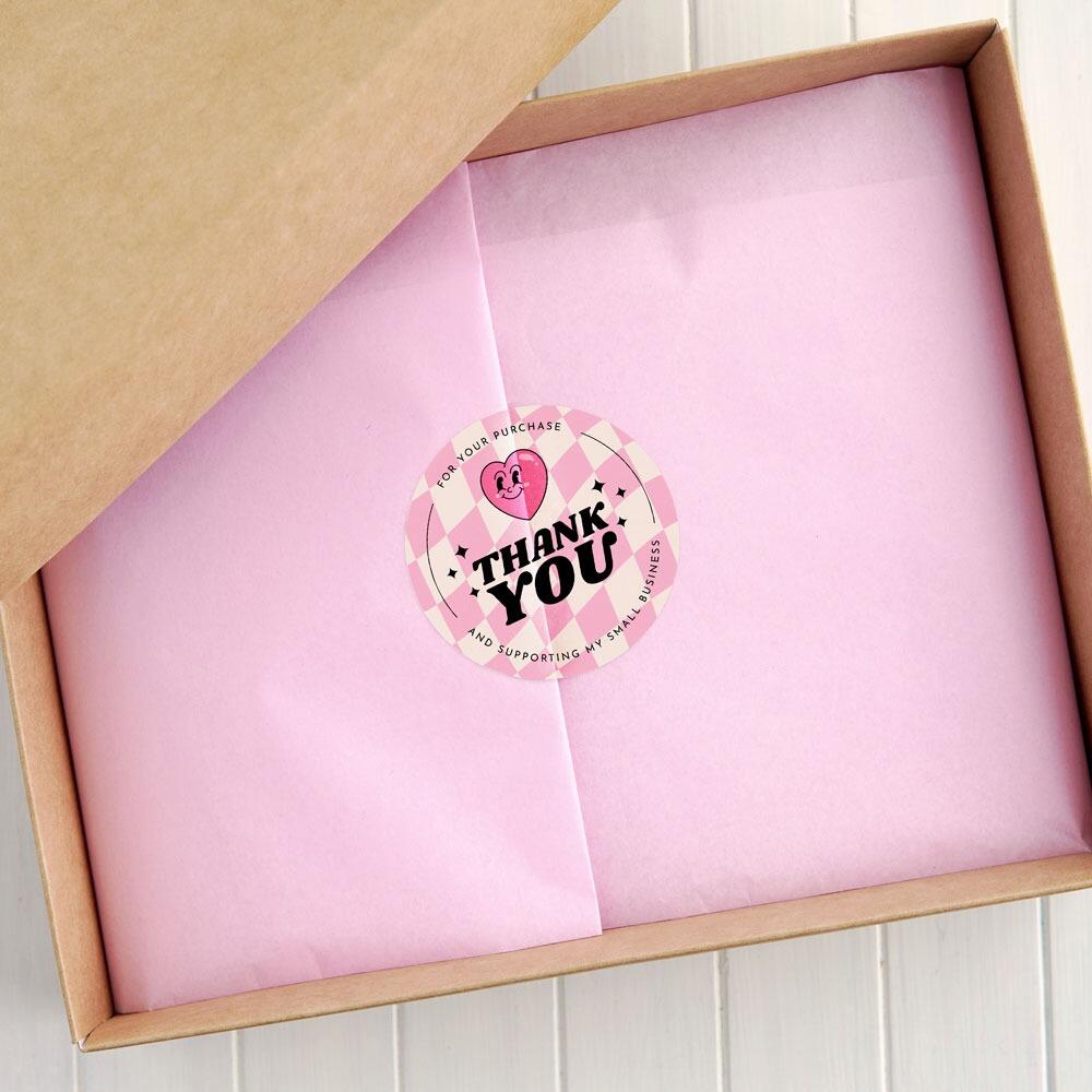 Gift wrap sticker advertising custom printed logo cheap paper sticker
