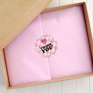 Gift wrap sticker advertising custom printed logo cheap paper sticker