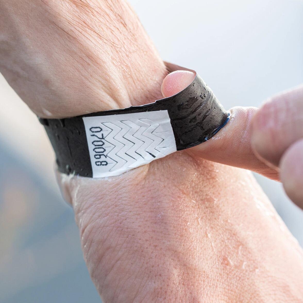 waterproof and terproof tyvek paper event wristband customised