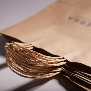 Free delivery budget friendly trade show paper bags custom logo printed design