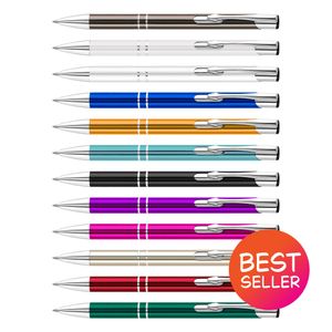 2 Ring Aluminium metal budget Pens Anodised colour pen barrel choice