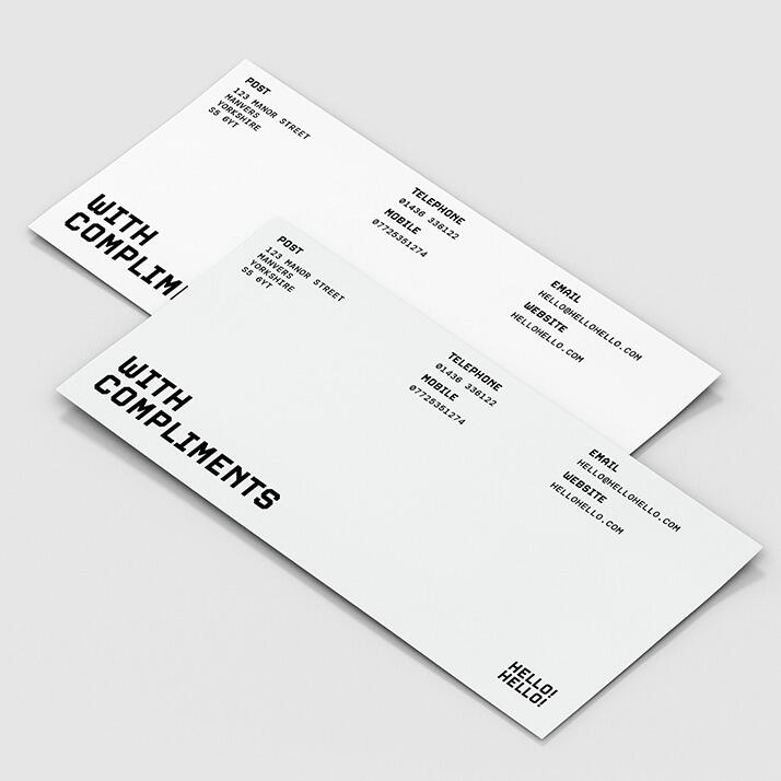 Business stationery printed comp slips