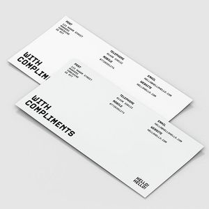 Business stationery printed comp slips