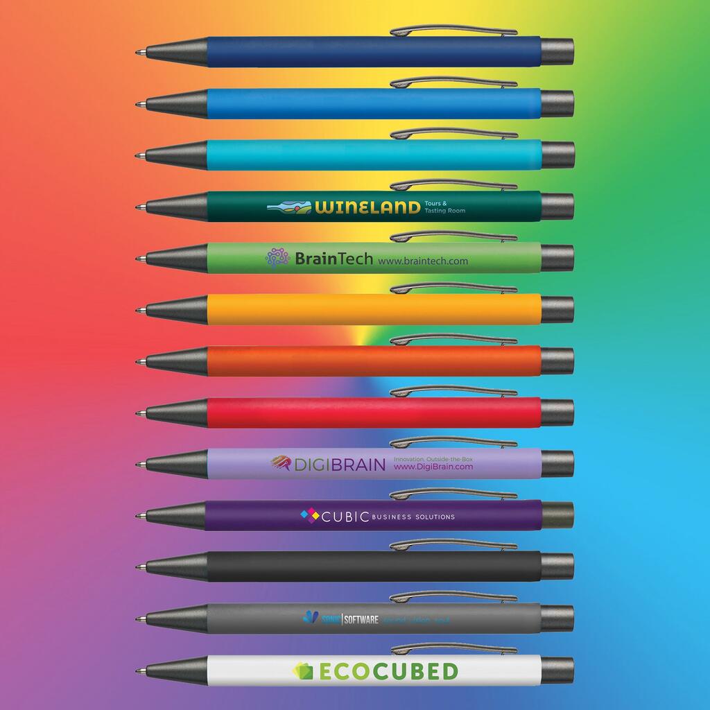 Elevate Your Brand with Premium Soft Feel Metal Pens