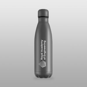 Matt grey custom printed stainless steel printed bottle