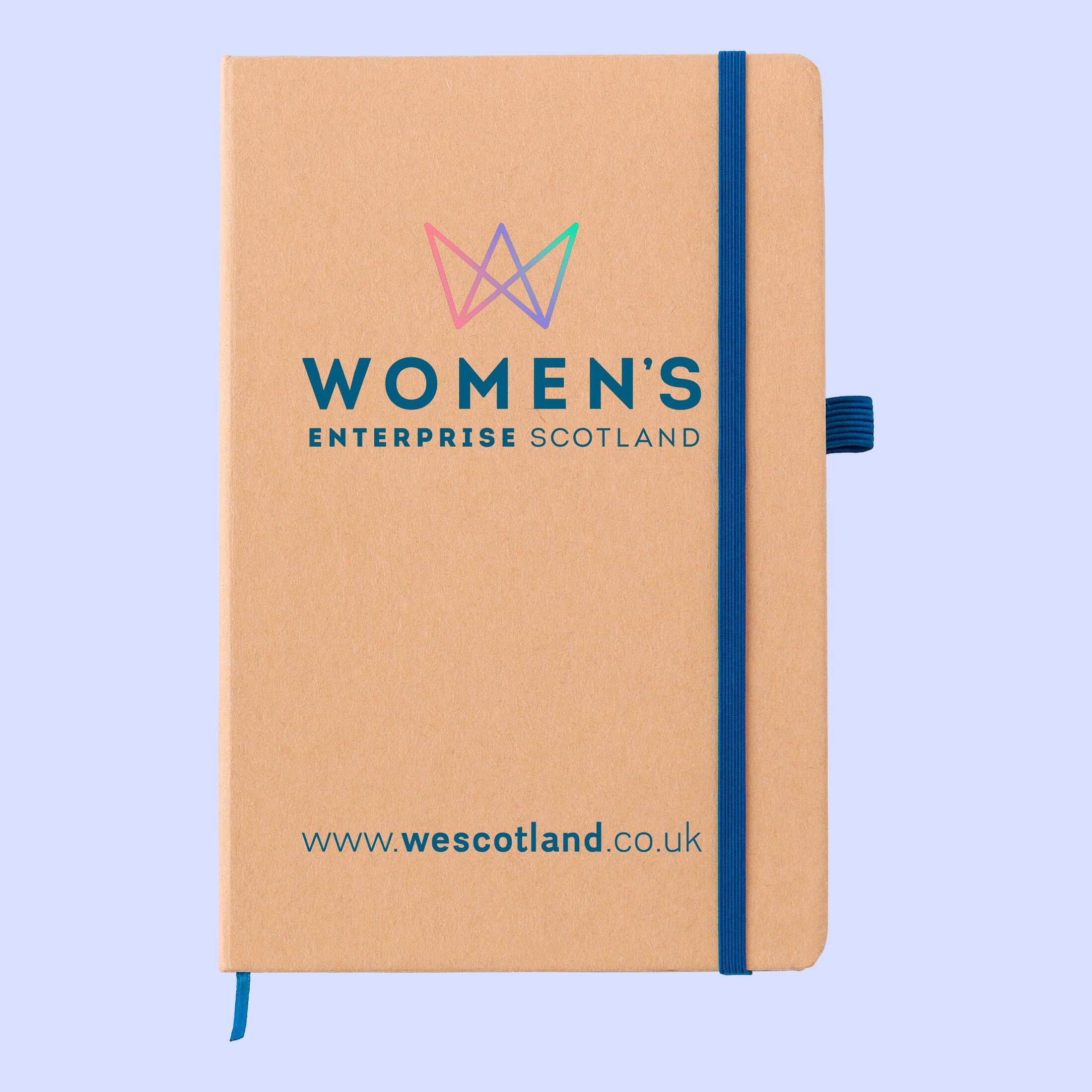 Royal blue custom logo printed event eco recycled custom logo printed A5 notebook