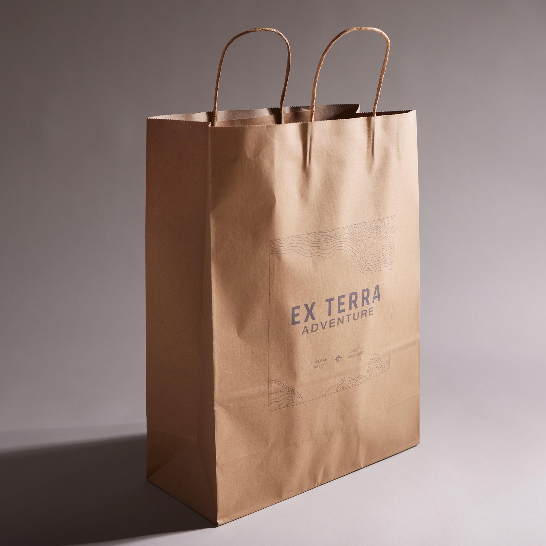 A3 White giveaway trade show printed paper bags free delivery