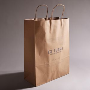 A3 White giveaway trade show printed paper bags free delivery