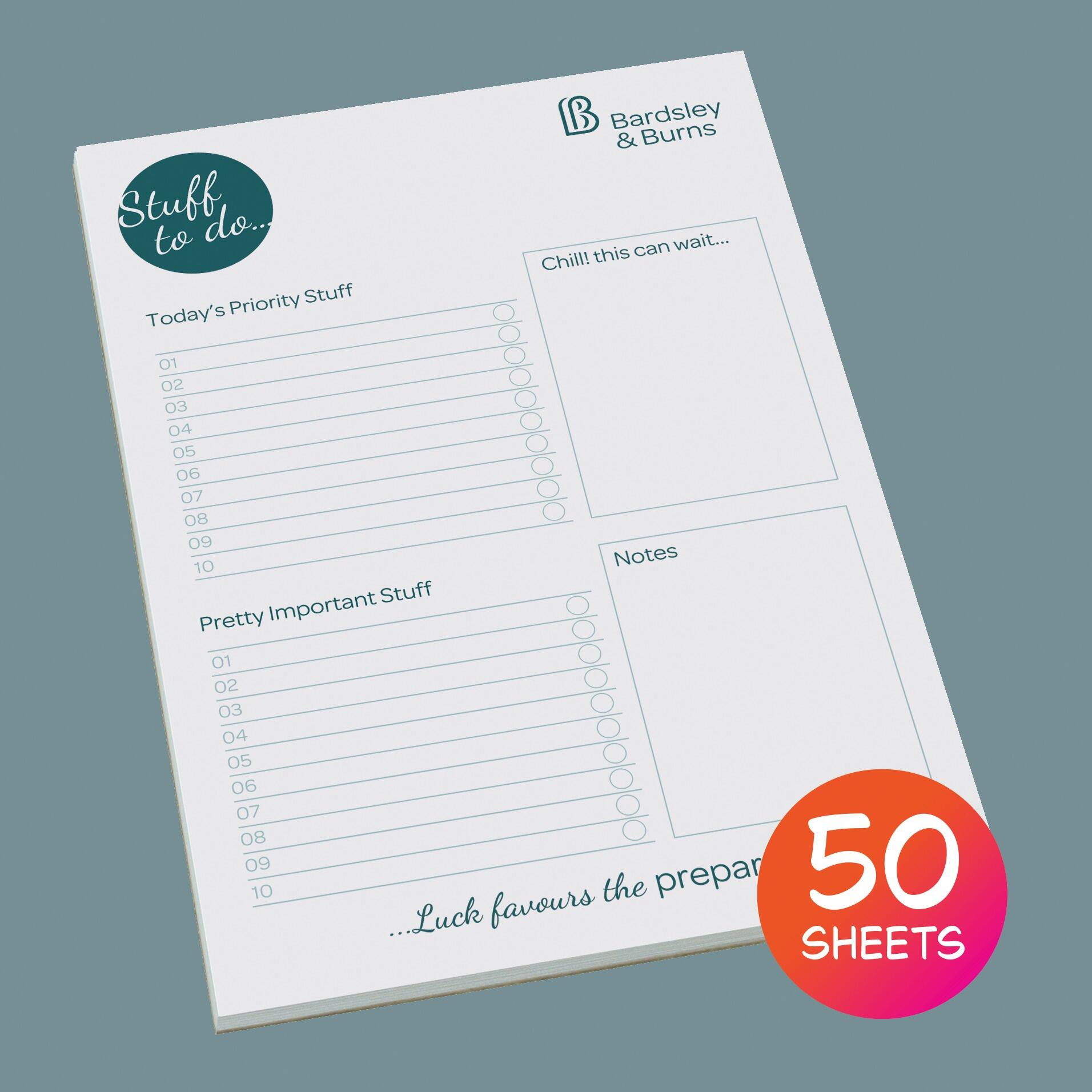 A4 logo printed deskpad notepad customised logo printed design in full colour
