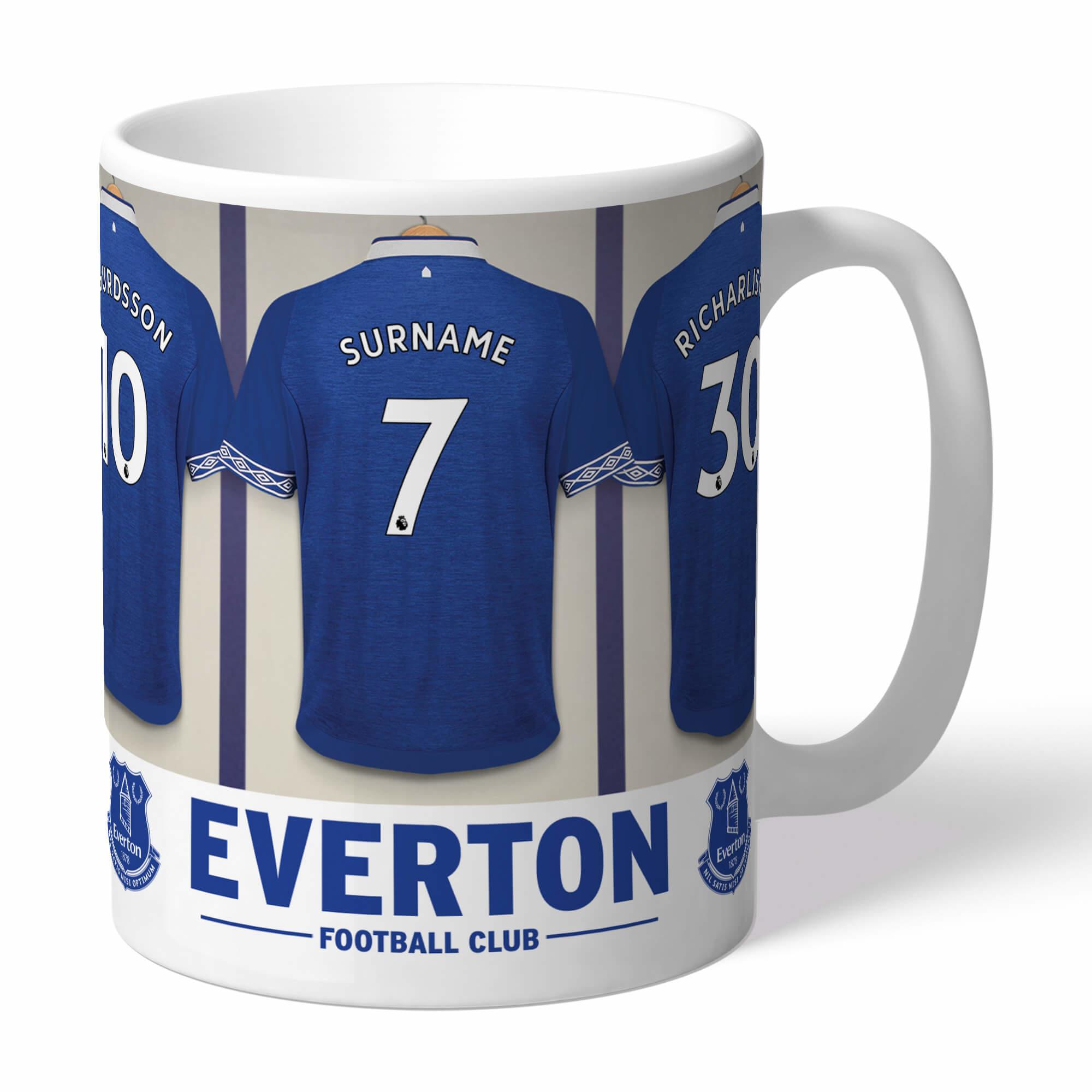 Personalised Everton FC Dressing Room Football Mug GiftsMart