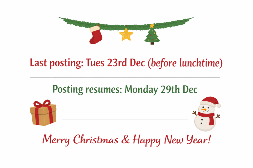 Christmas & New Year Posting Information 2025