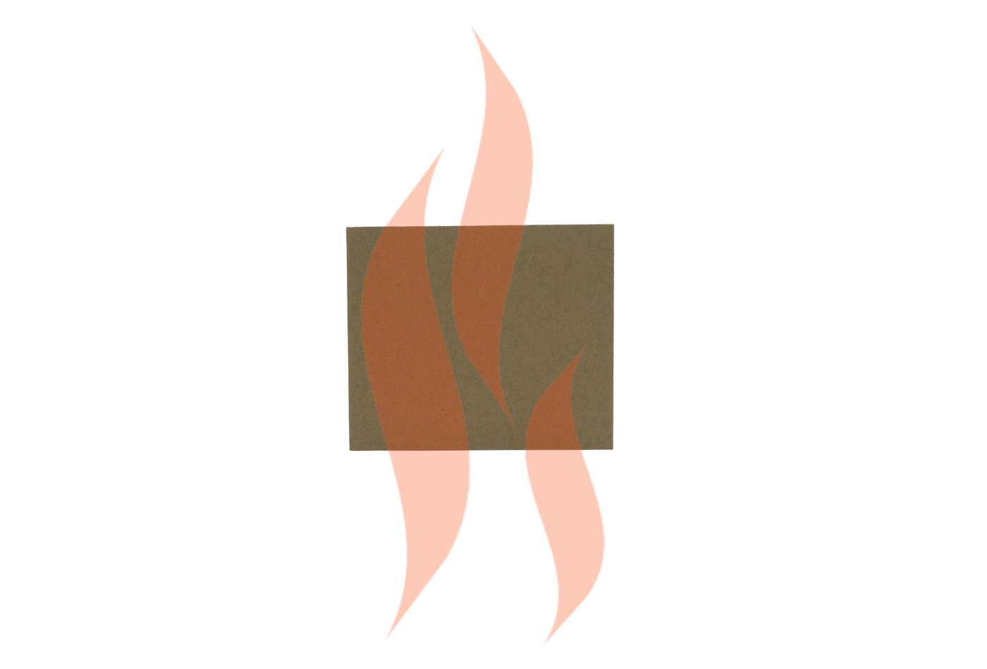 'Town & Country Rosedale Inset' - Back Vermiculite Fire Brick