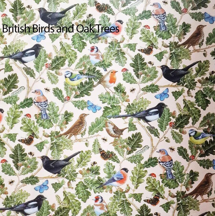 british birds gift wrap