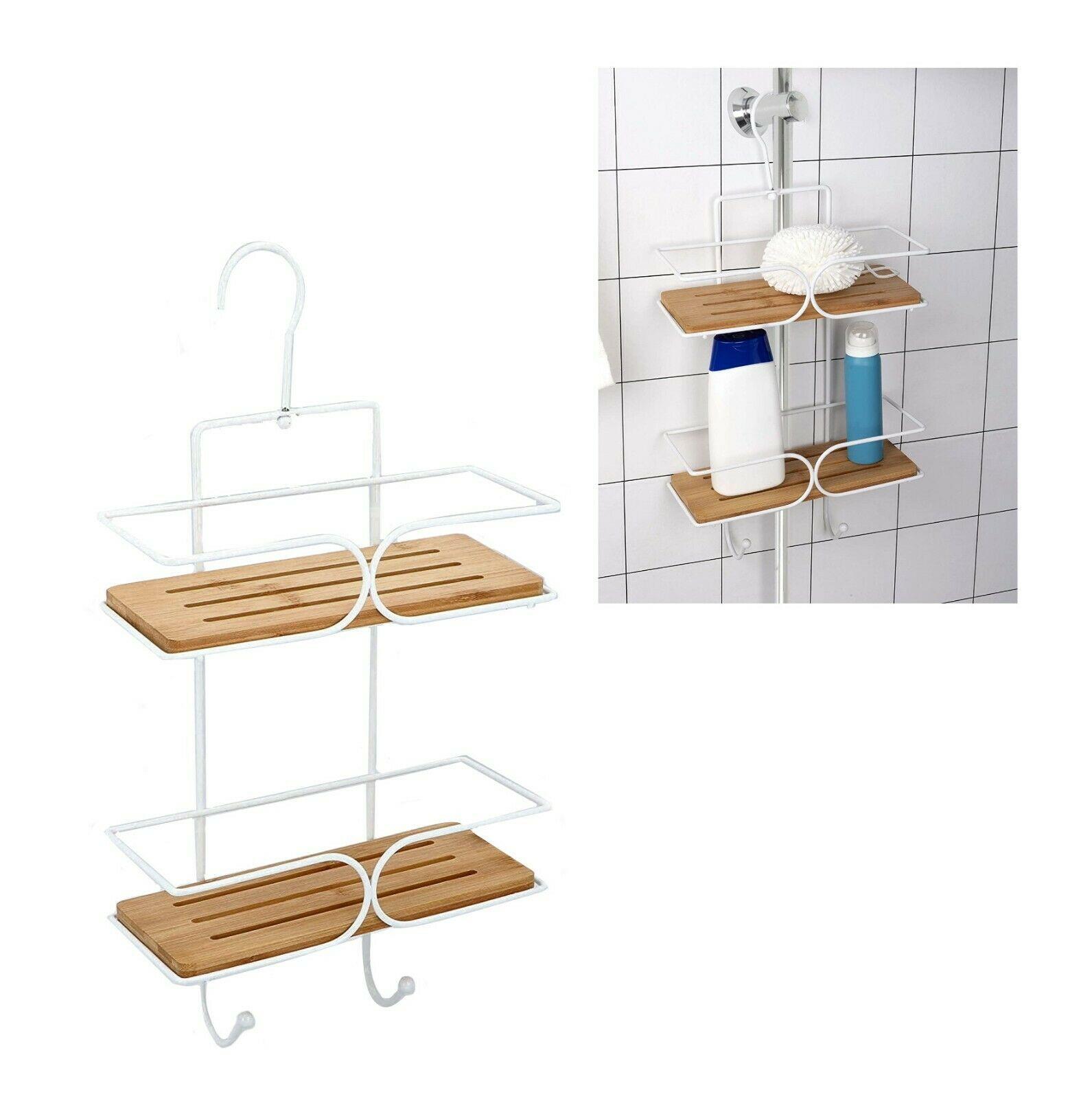 Details about   Wall Shower Caddy Corner Storage Holder Rack Organiser Bathroom Self-Adhesive 