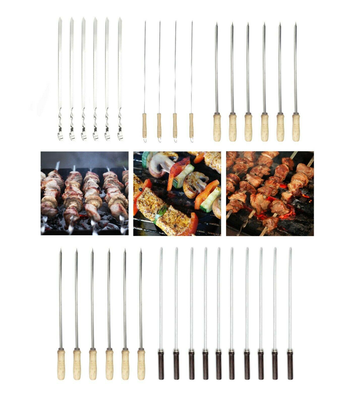 Details about   metal barbecue skewers barbecue meat vegetable kebab shish kitchen chef grill 