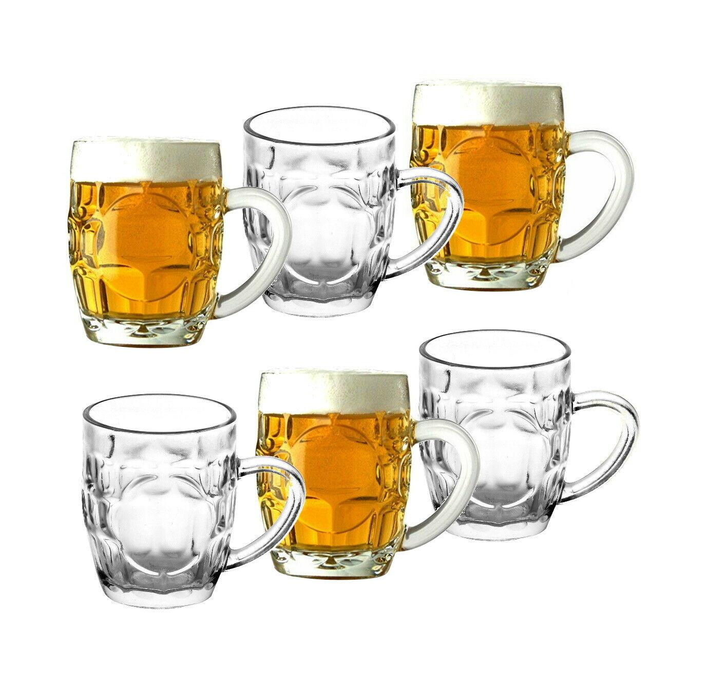2 PACK Dimple beer mug or stein old fashioned beer pint glasses Tankard Large 