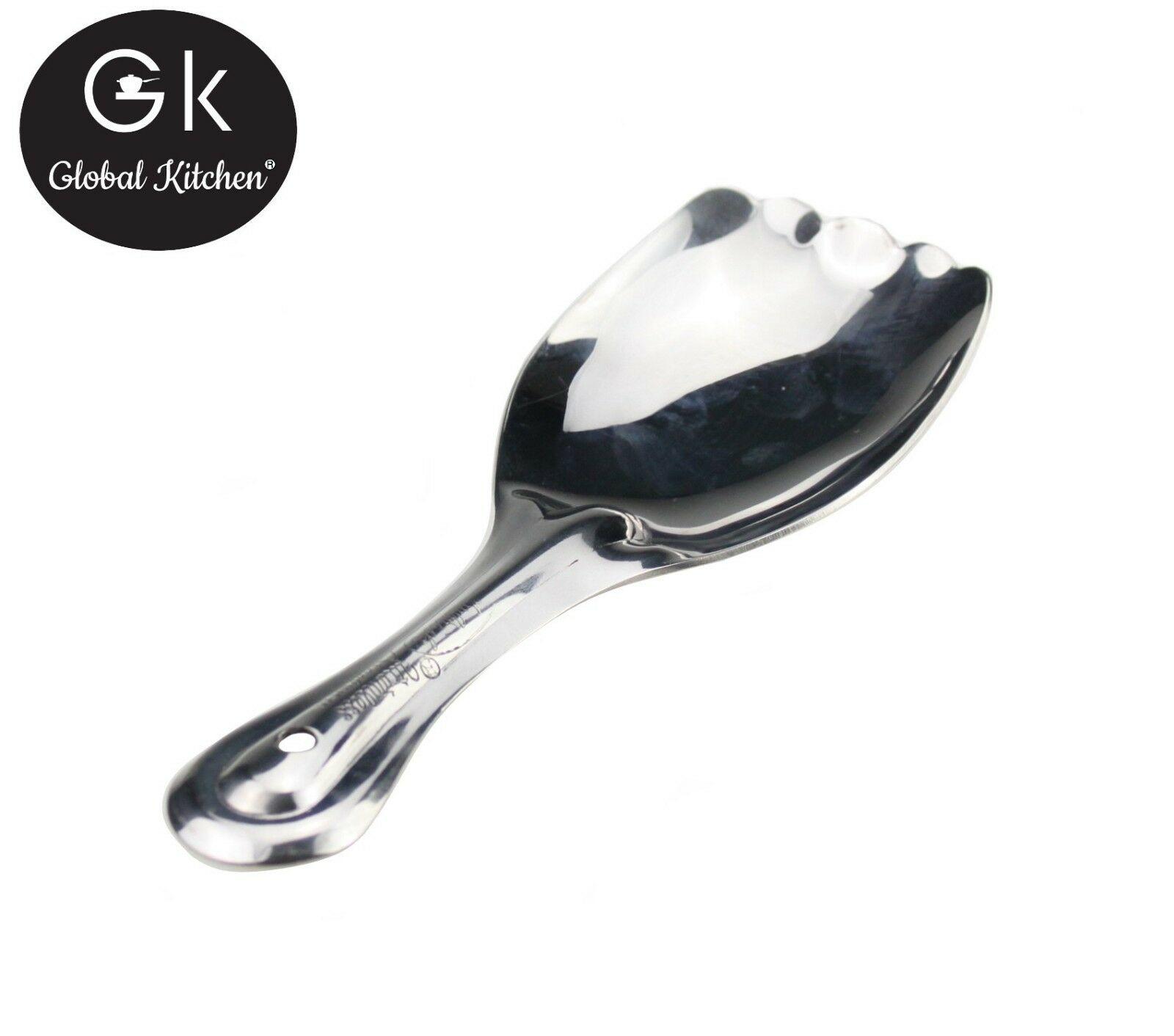 1Pcs Silver. Rice paddle,Rice Spoon Wenkoni 7.9 Rice Scoop 304 Stainless Steel Kitchen Utensil With Hollow handle,Matte Surface