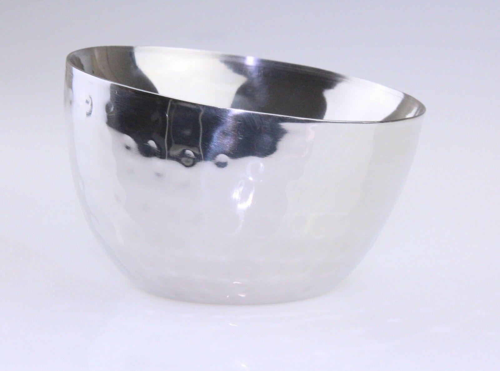 Stainless Steel 3pc Nut Bowl HammeredMukhwas Curved Condiment Sauce Pickle 