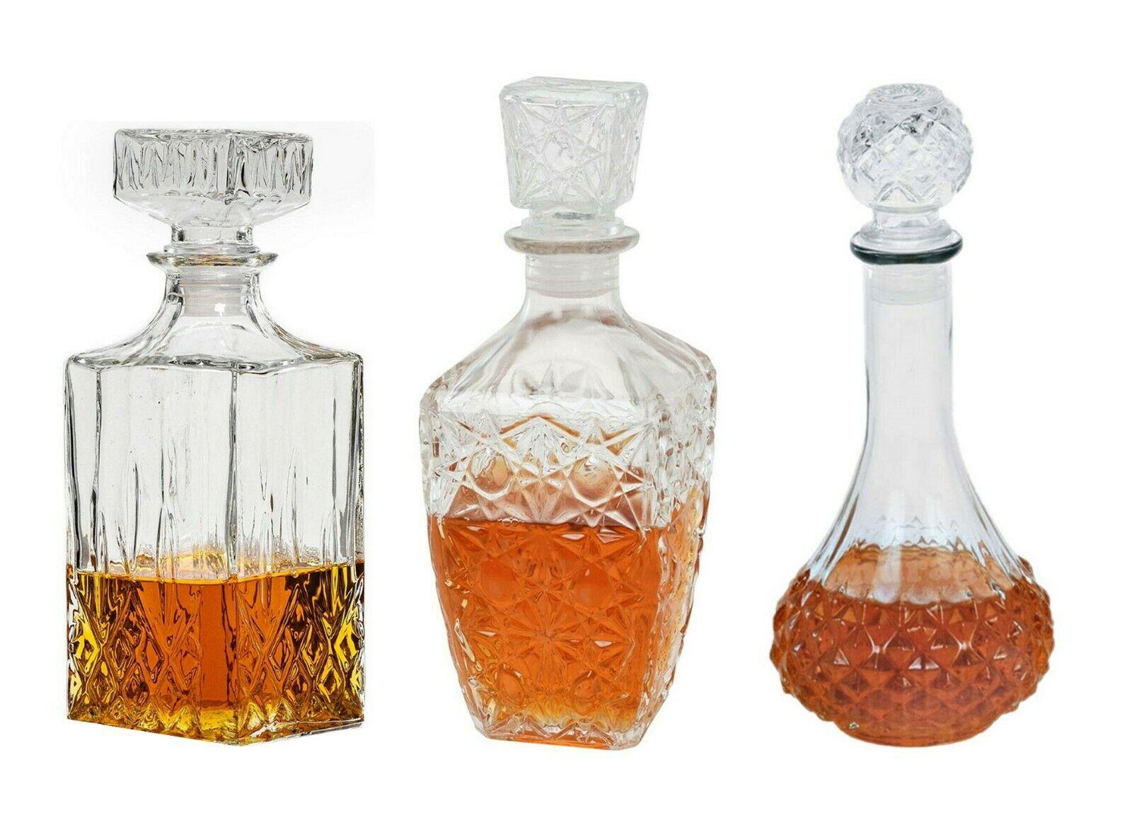 Glass Whisky style Set of carafe & 4 Glasses Sherry Wine Liqueur Carafe Tumbler 