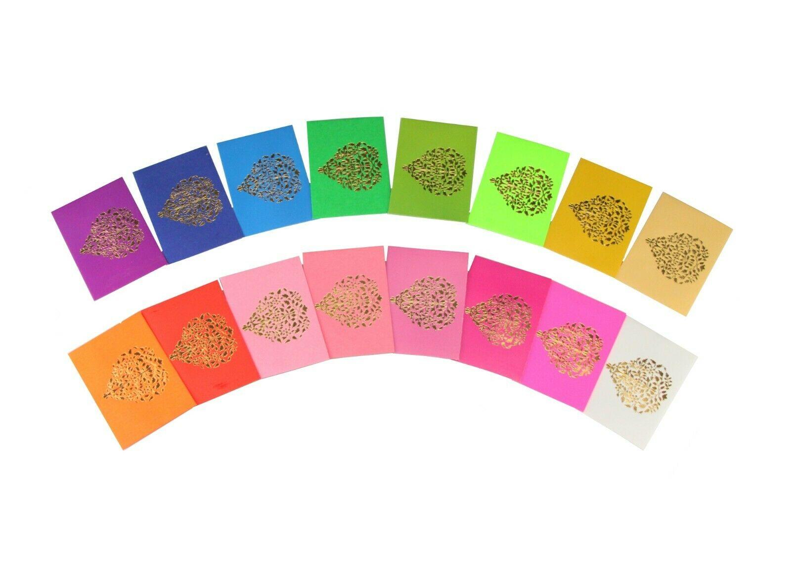 5 x Indian Shagun Gift Envelopes Assorted Colourful Diwali Money Cash Wallet 