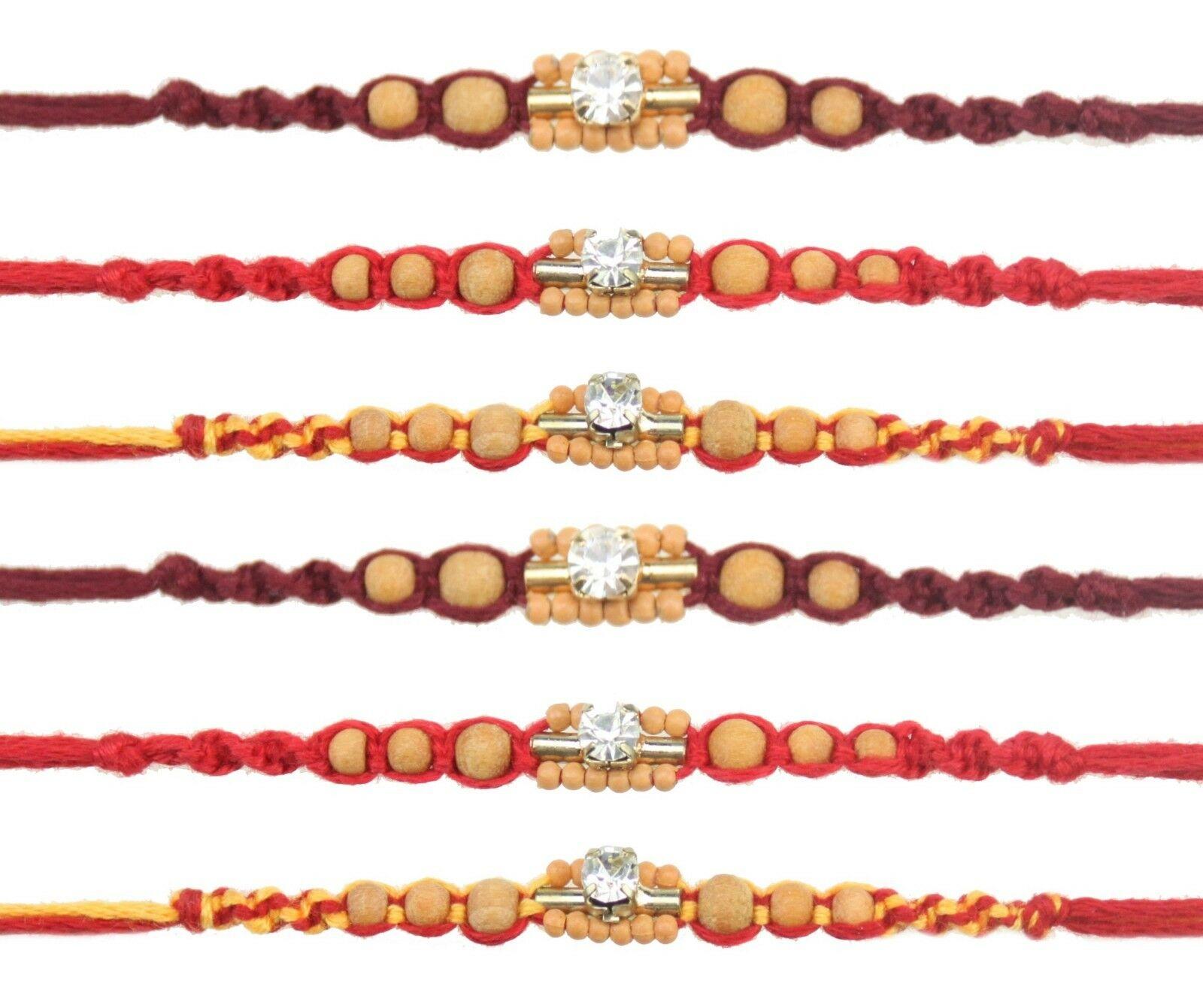 Multi Beads Rakhi Raksha Bandhan Rakhi for Loving Brother Color Vary & Design Om & Dimond Design Rakhi Thread Designed & Assorted Bracelets Set of Two Rakhi 
