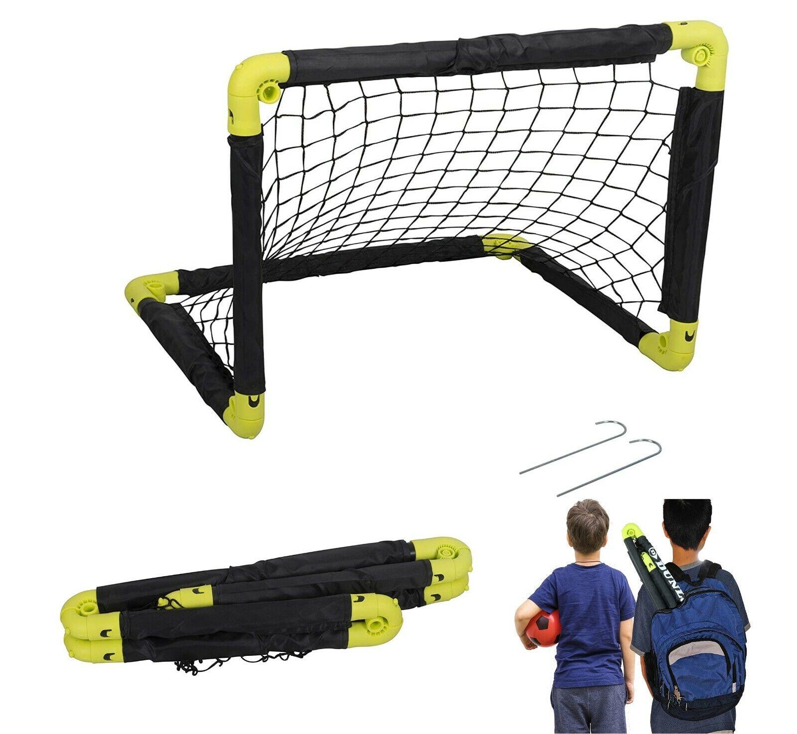 2 Foldable Mini Football Soccer Training Futsal Garden Indoor Outdoor Kids Goals 