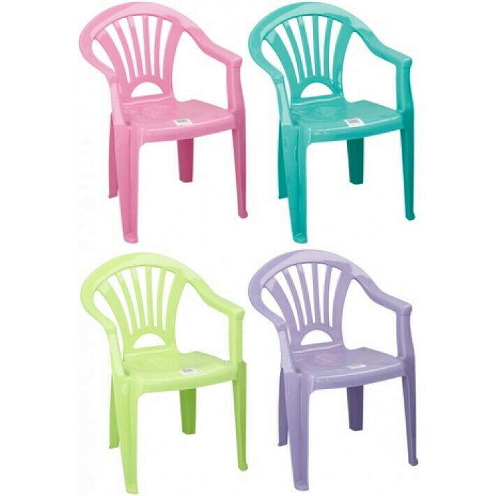 Stackable Kids Children Plastic Chair Home Picnic Party In Two Colours 