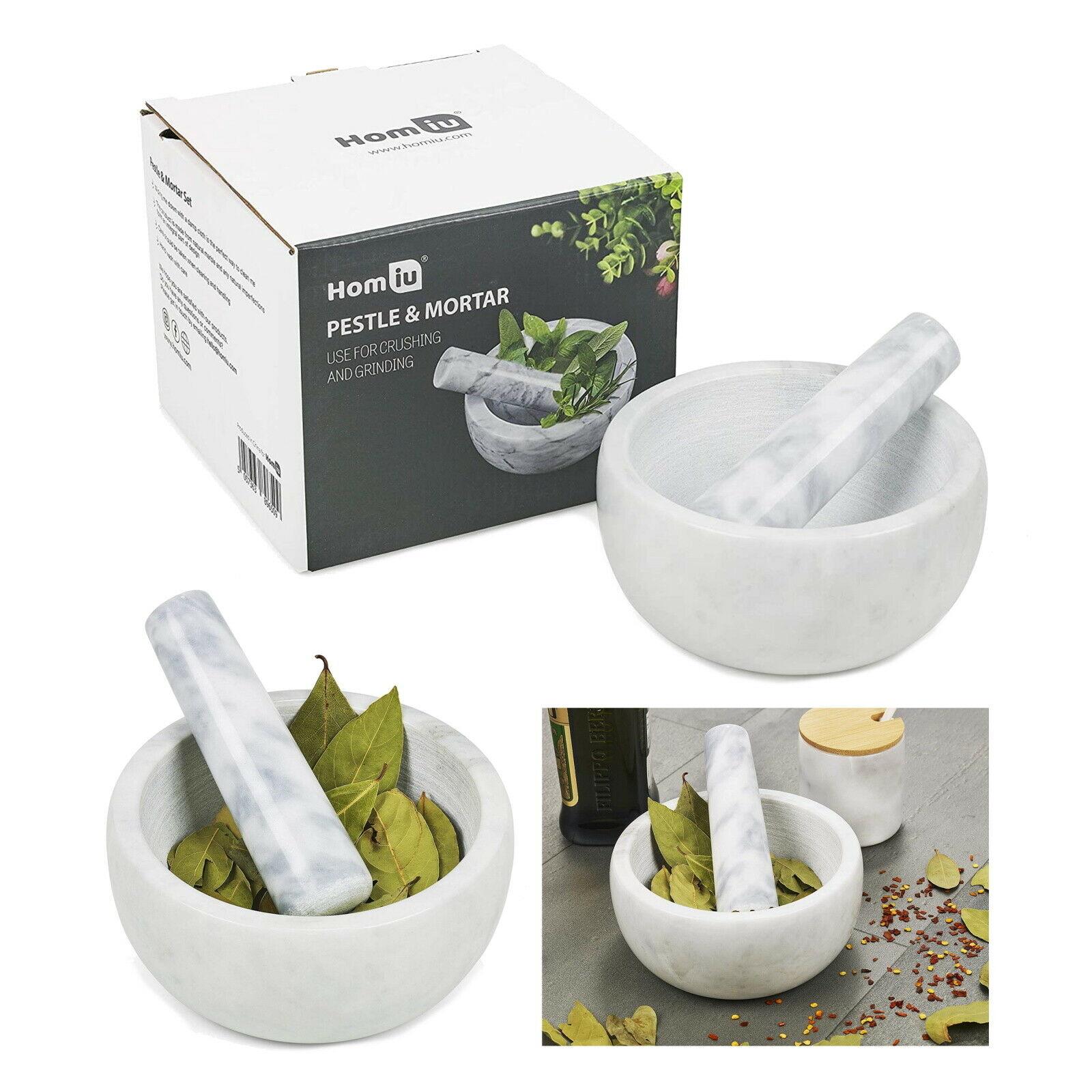 Large Pestle and Mortar Set Durable Granite Stone Spice & Herb Solid Crusher UK