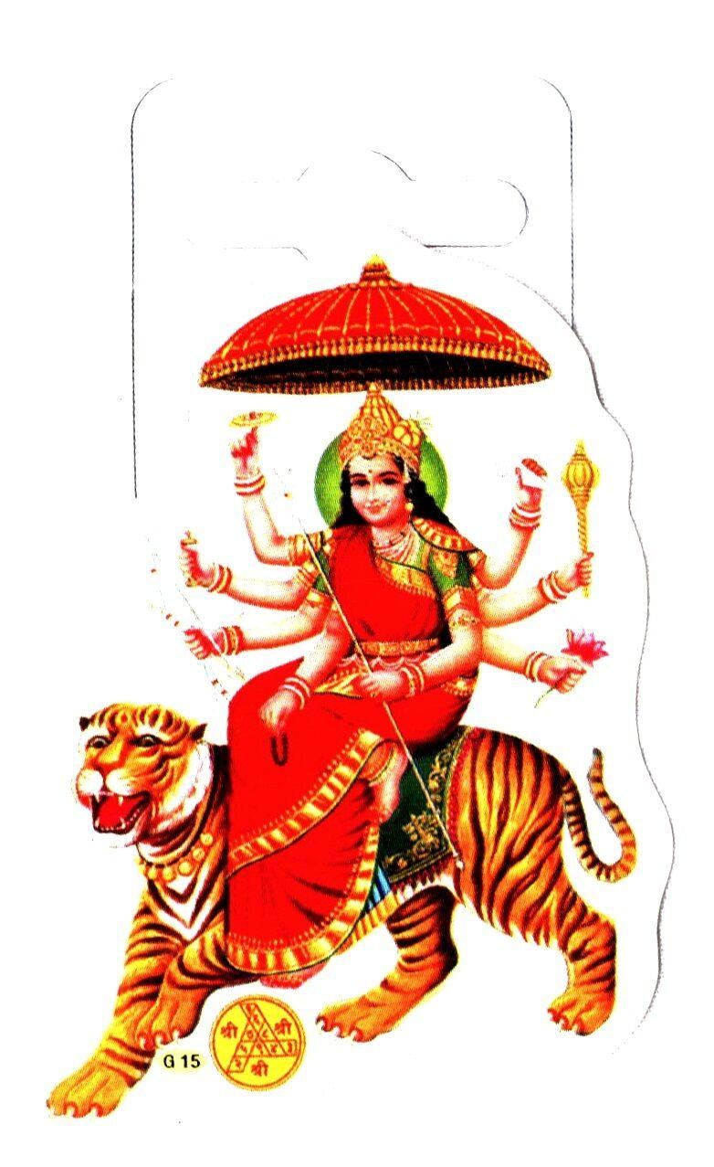 Hindu God Golden Magnet Lord Krishna 6cm x 8.5cm