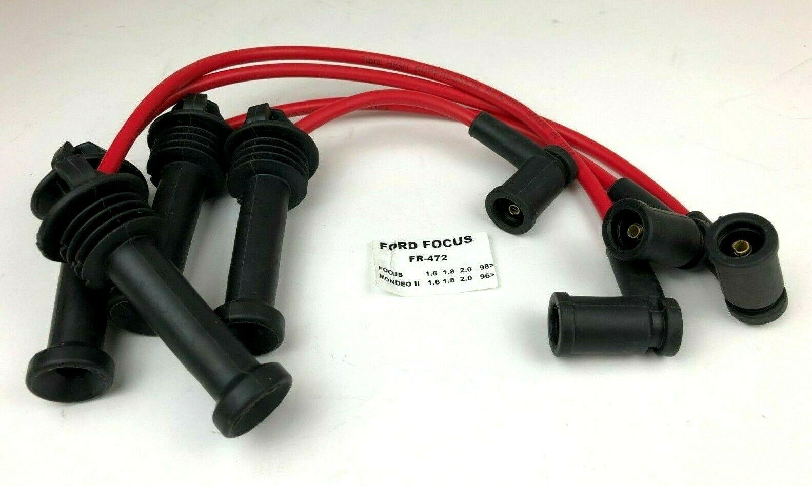 RED HT Spark Ignition Lead Cable SET for FORD Focus and Mondeo II 1.6 1.8 2.0