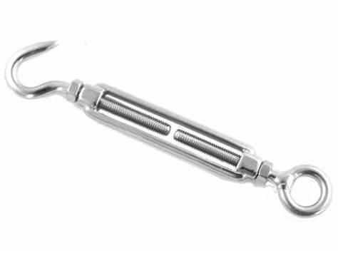 M6 Hook to Eye Wire Tensioner | Electro Galvanised Steel Rigging Screw 172-258mm