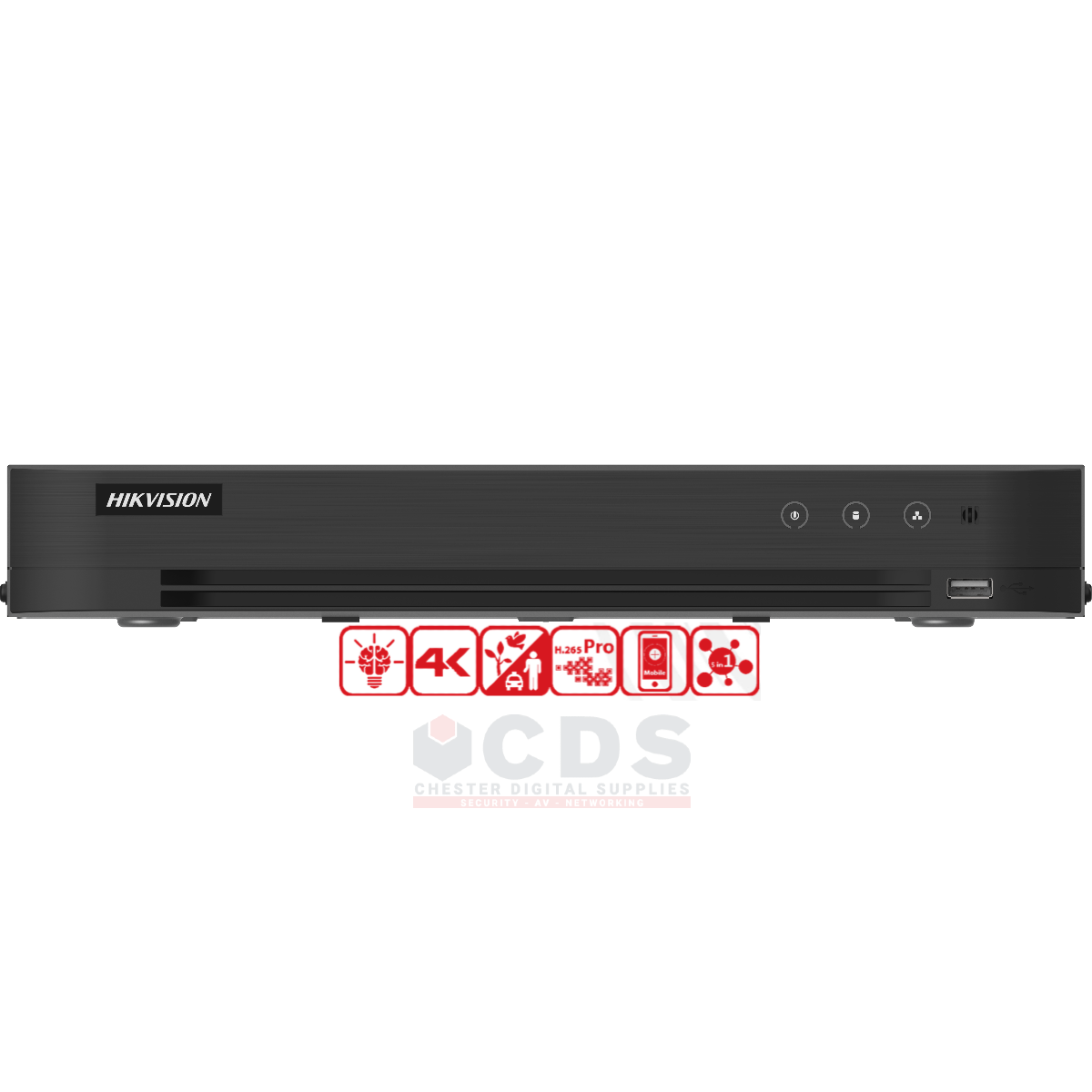 Hikvision iDS-7208HUHI-M1/XT 8-Ch 4K AcuSense DVR | Facial Recognition & Perimeter Protection