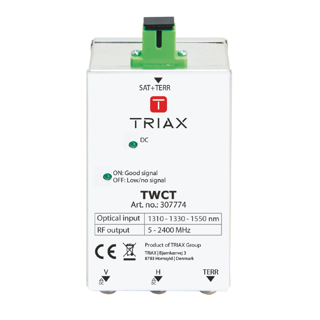 Triax TWCT Wideband Optical Converter with separate Terrestrial