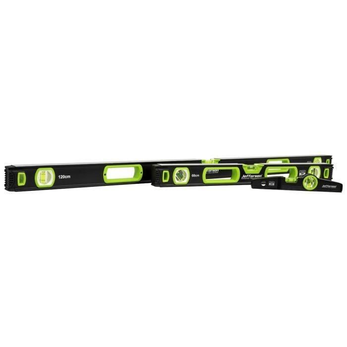 Jefferson 3 Piece Magnetic Box Spirit Level Set