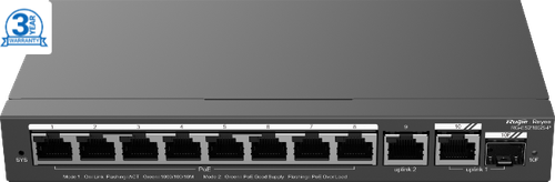 Ruijie Reyee RG-ES210GS-P 10-Port Gigabit Smart Cloud Managed PoE Switch