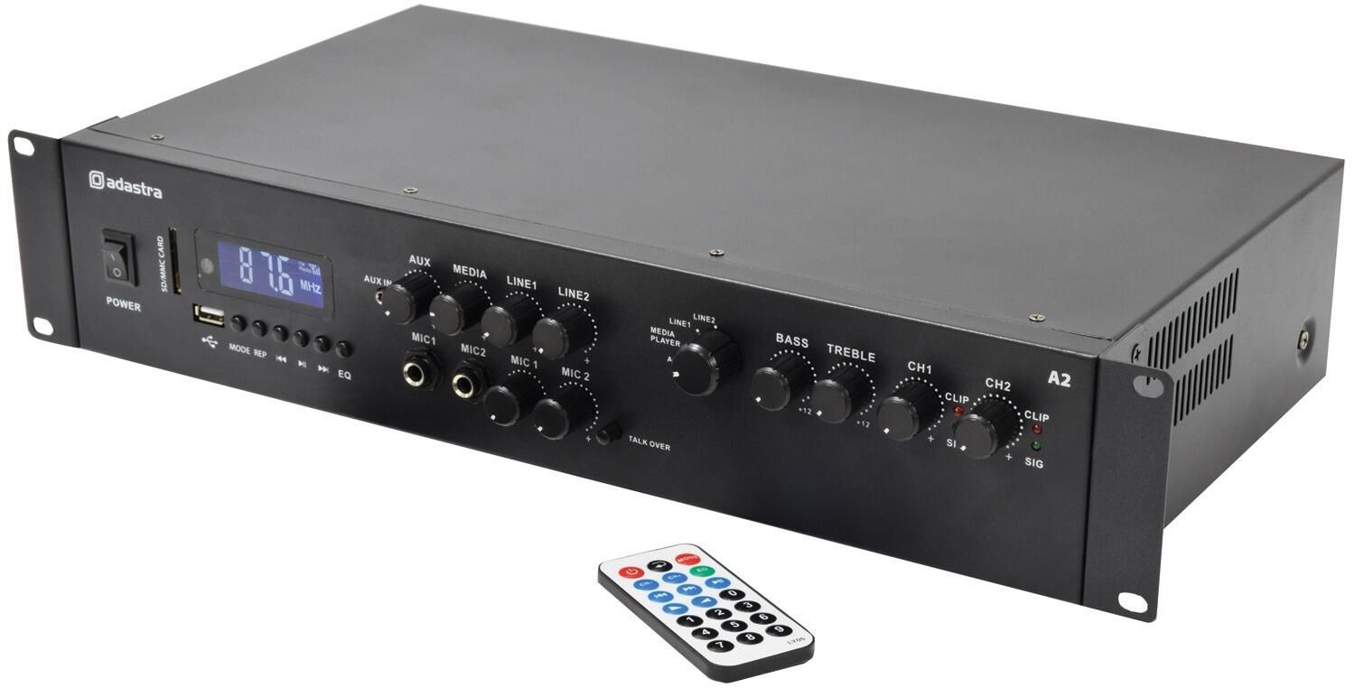 Adastra A2 Stereo PA Amplifier 2x200W 953.402UK