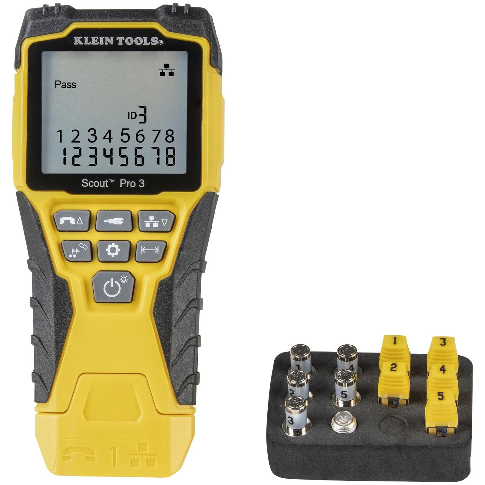 Klein Tools - Cable Tester Kit with Scout Pro 3 Tester, Remotes, Adapter and Battery