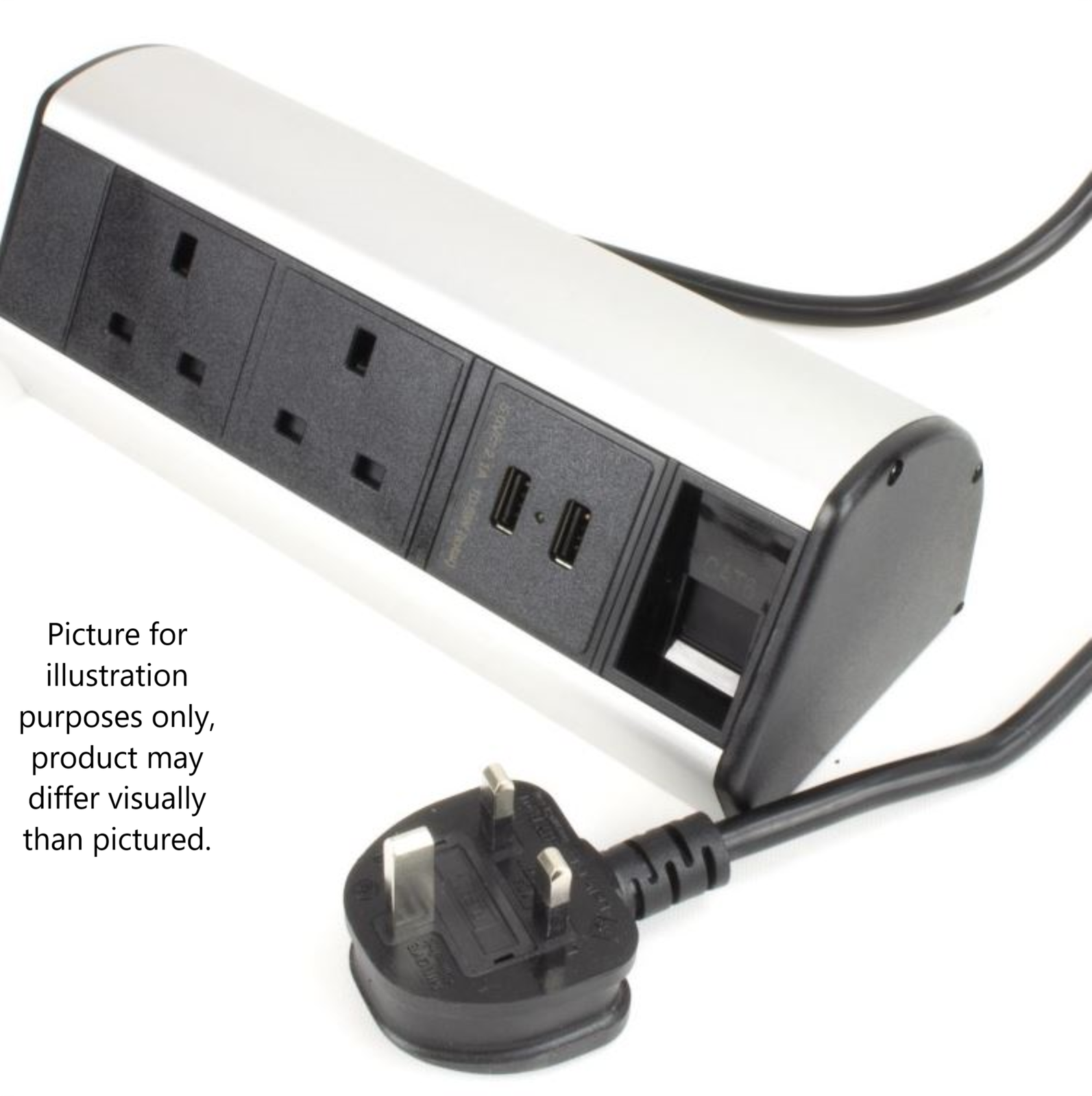 UK Plug to 6 Way UK Sockets + USB Rack PDU with Surge Protection