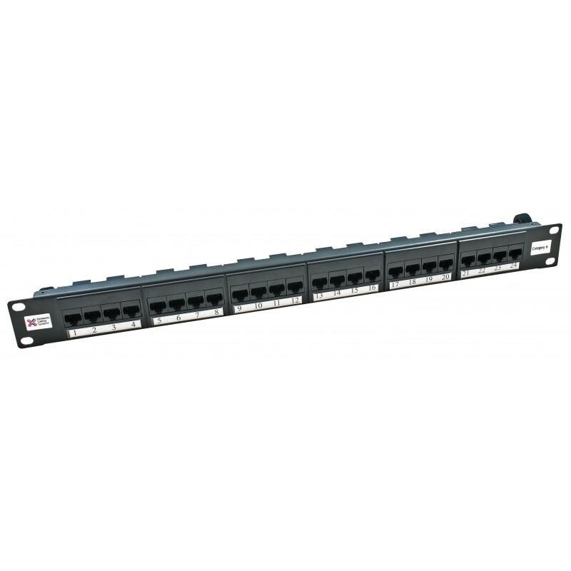 Connectix Cat6 UTP 1U Elite Patch Panel – 24-Port Gigabit Ethernet