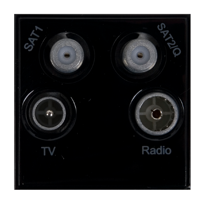 Triax Quad Module White (TV/Radio/Sat I/Sat II) Black 304265