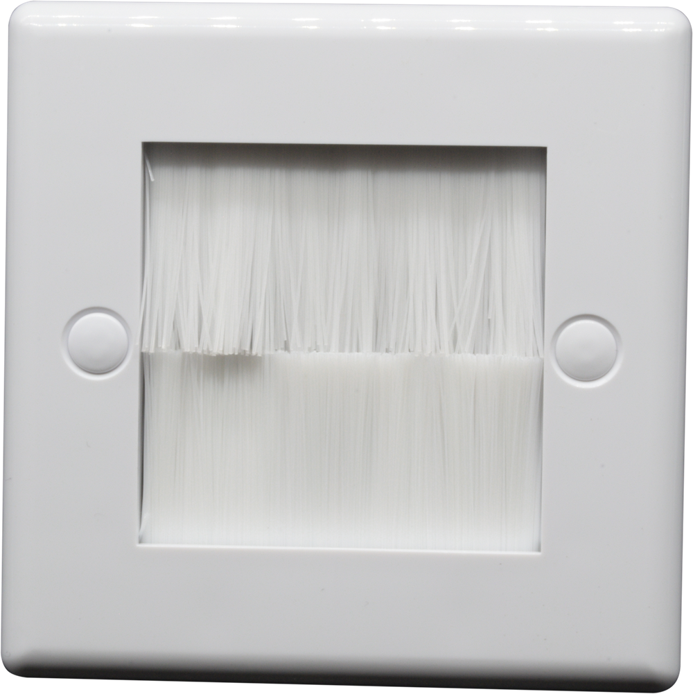 White Brush Wall Plate || PROBPSW