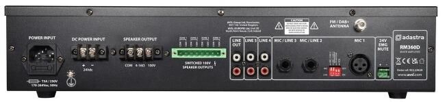 Adastra RM360D Mixer-amp 100V BT/DAB+ 953.226UK